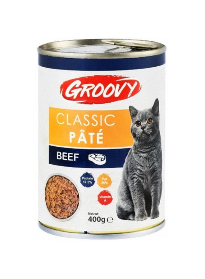 جروفي (GROOVY) باتيه كلاسيك للقطط باللحم البقري 400 جرام